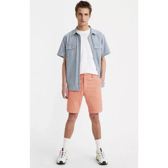Levis XX Standard Taper Chino Shorts Pale Pink Men's 38 Stretch Twill Cotton - Picture 1 of 12